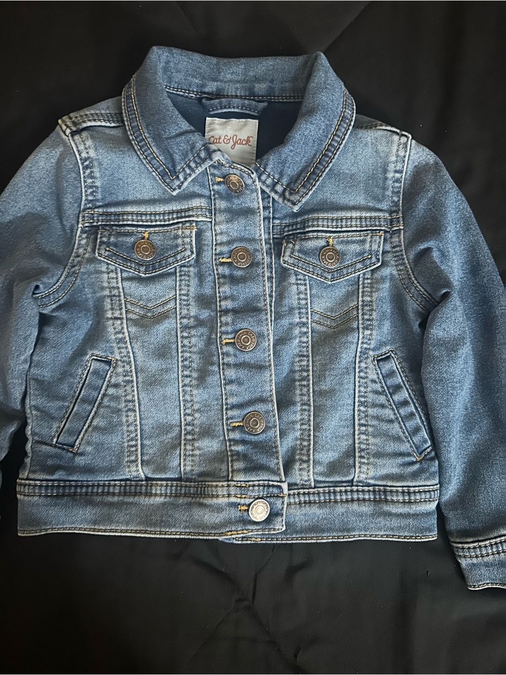 Cat & Jack Girls' Medium Blue Denim Jean Jacket